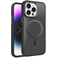 Чехол TPU+PC Carbon Mirage with MagSafe для Apple iPhone 15 Pro Max (6.7) - Black