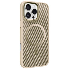Чохол TPU+PC Carbon Mirage with MagSafe для Apple iPhone 16 Pro (6.3) - Antique White