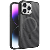 Чехол TPU+PC Carbon Mirage with MagSafe для Apple iPhone 16 Pro (6.3) - Black