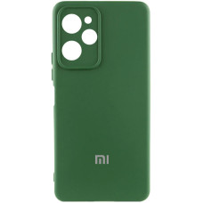Чехол Silicone Cover Lakshmi Full Camera (AA) with logo для Xiaomi Poco X5 Pro 5G - Зеленый / Dark green