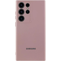Чехол Silicone Cover Lakshmi Full Camera (AA) with logo для Samsung Galaxy S24 Ultra - Розовый / Pink Sand