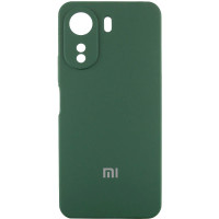 Чехол Silicone Cover Lakshmi Full Camera (AA) with logo для Xiaomi Redmi 13C / Poco C65 - Зеленый / Dark green