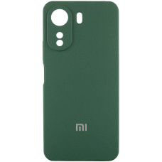 Чохол Silicone Cover Lakshmi Full Camera (AA) with logo для Xiaomi Redmi 13C / Poco C65 - Зелений / Dark green