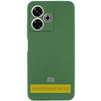 Чехол Silicone Cover Lakshmi Full Camera (AA) with logo для Xiaomi Redmi Note 13 4G - Зеленый / Dark green