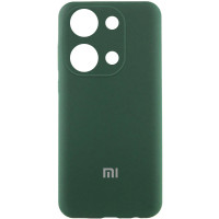 Чохол Silicone Cover Lakshmi Full Camera (AA) with logo для Xiaomi Poco X6 Pro - Зелений / Dark green