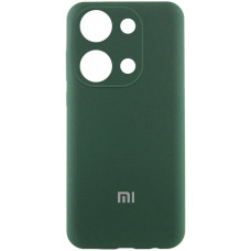 Чохол Silicone Cover Lakshmi Full Camera (AA) with logo для Xiaomi Poco X6 Pro - Зелений / Dark green
