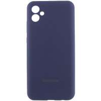 Чохол Silicone Cover Lakshmi Full Camera (AA) with logo для Samsung Galaxy A06 - Синій / Midnight blue