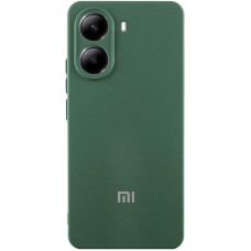 Чехол Silicone Cover Lakshmi Full Camera (AA) with logo для Xiaomi Poco X7 Pro - Зеленый / Dark green