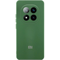 Custodia Silicone Cover Lakshmi Full Camera (AA) with logo per Xiaomi Redmi Note 14 Pro 4G/5G - Verde / Dark green