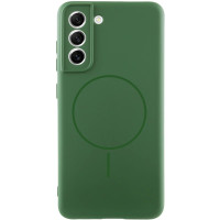 Custodia Silicone Cover Lakshmi Full Camera (AA) with MagFit per Samsung Galaxy S21 FE - Verde / Dark green