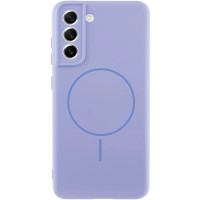 Чохол Silicone Cover Lakshmi Full Camera (AA) with MagFit для Samsung Galaxy S21 FE - Бузковий / Dasheen