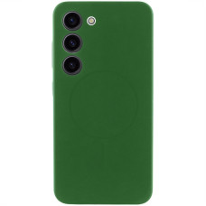 Чохол Silicone Cover Lakshmi Full Camera (AA) with MagFit для Samsung Galaxy S23 - Зелений / Dark green