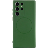 Чохол Silicone Cover Lakshmi Full Camera (AA) with MagFit для Samsung Galaxy S23 Ultra - Зелений / Dark green