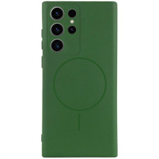 Чохол Silicone Cover Lakshmi Full Camera (AA) with MagFit для Samsung Galaxy S23 Ultra - Зелений / Dark green
