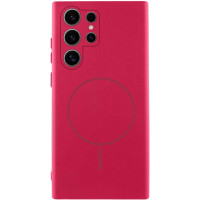 Чехол Silicone Cover Lakshmi Full Camera (AA) with MagFit для Samsung Galaxy S23 Ultra - Красный / Rose Red