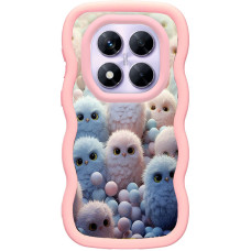 Чехол TPU Cloudy Pictures для Xiaomi Redmi Note 14 Pro 4G - Owls