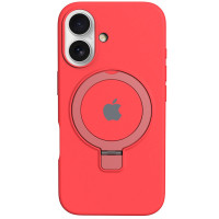 Чехол Silicone Case Full Protective with Ring для Apple iPhone 16 (6.1) - Red