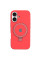 Чехол Silicone Case Full Protective with Ring для Apple iPhone 16 (6.1) - Red - фото