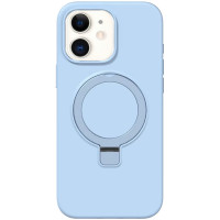 Чехол Silicone Case Full Protective NO LOGO with Ring для Apple iPhone 11 (6.1) - Blue