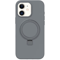 Чехол Silicone Case Full Protective NO LOGO with Ring для Apple iPhone 11 (6.1) - Grey