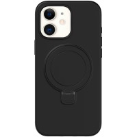 Чохол Silicone Case Full Protective NO LOGO with Ring для Apple iPhone 11 (6.1) - Black