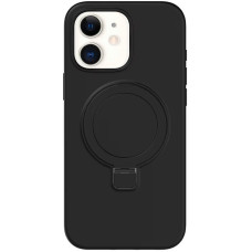 Чехол Silicone Case Full Protective NO LOGO with Ring для Apple iPhone 11 (6.1) - Black