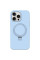 Чехол Silicone Case Full Protective NO LOGO with Ring для Apple iPhone 12 Pro / 12 (6.1) - Blue - фото