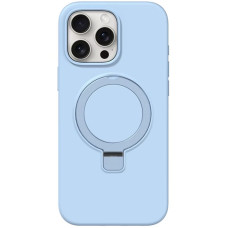 Чехол Silicone Case Full Protective NO LOGO with Ring для Apple iPhone 12 Pro Max (6.7) - Blue