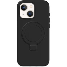 Чехол Silicone Case Full Protective NO LOGO with Ring для Apple iPhone 13 / 14 (6.1) - Black