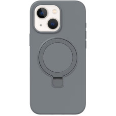 Чехол Silicone Case Full Protective NO LOGO with Ring для Apple iPhone 13 / 14 (6.1) - Grey