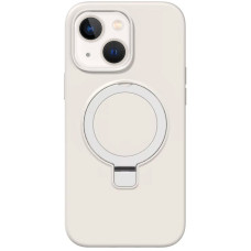 Чехол Silicone Case Full Protective NO LOGO with Ring для Apple iPhone 13 / 14 (6.1) - White