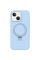 Чехол Silicone Case Full Protective NO LOGO with Ring для Apple iPhone 15 (6.1) - Blue - фото