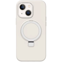 Чехол Silicone Case Full Protective NO LOGO with Ring для Apple iPhone 15 (6.1) - White