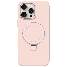 Чехол Silicone Case Full Protective NO LOGO with Ring для Apple iPhone 15 Pro (6.1) - Pink