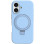 Чехол Silicone Case Full Protective NO LOGO with Ring для Apple iPhone 16 (6.1) - Blue