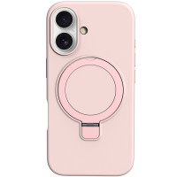 Чехол Silicone Case Full Protective NO LOGO with Ring для Apple iPhone 16 (6.1) - Pink