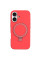Чехол Silicone Case Full Protective NO LOGO with Ring для Apple iPhone 16 (6.1) - Red - фото