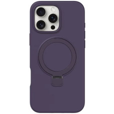 Чехол Silicone Case Full Protective NO LOGO with Ring для Apple iPhone 16 Pro (6.3) - Purple