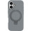 Чехол Silicone Case Full Protective NO LOGO with Ring для Apple iPhone 16 Plus (6.7) - Grey