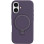 Чехол Silicone Case Full Protective NO LOGO with Ring для Apple iPhone 16 Plus (6.7) - Purple