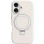 Чехол Silicone Case Full Protective NO LOGO with Ring для Apple iPhone 16 Plus (6.7) - White