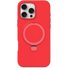 Чехол Silicone Case Full Protective NO LOGO with Ring для Apple iPhone 16 Pro Max (6.9) - Red