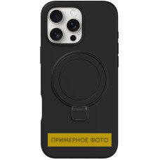 Чехол Silicone Case Full Protective NO LOGO with Ring для Apple iPhone 16e (6.1) - Black