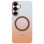 Чехол TPU+PC Phantom with MagSafe для Samsung Galaxy S25 - Golden