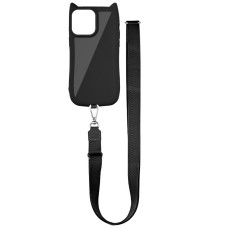 Чехол TPU GETMAN Cat with straps для Apple iPhone 15 (6.1) - Black