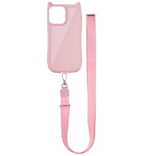 Чехол TPU GETMAN Cat with straps для Apple iPhone 15 (6.1) - Pink