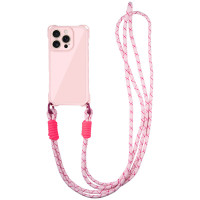 Чохол TPU CrossBody with straps для Apple iPhone 12 Pro (6.1) - Pink