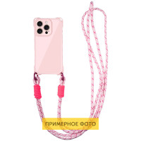 Чехол TPU CrossBody with straps для Apple iPhone 15 (6.1) - Pink