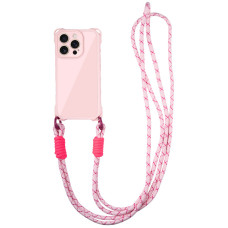 Чехол TPU CrossBody with straps для Apple iPhone 15 Pro (6.1) - Pink