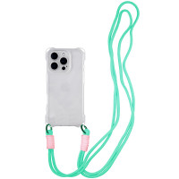 Чехол TPU CrossBody with straps для Apple iPhone 16 Pro (6.3) - Transparent